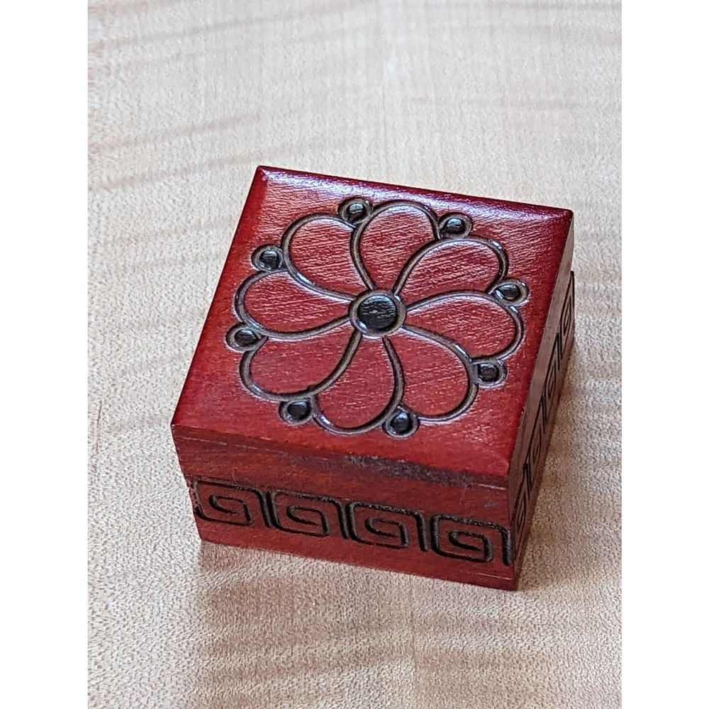 Small Wooden Box-Floral